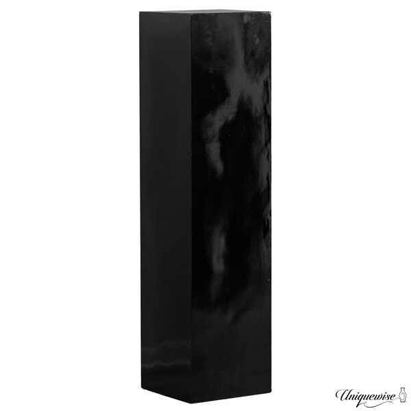 Uniquewise 51-Inch Black Fiberglass Pedestal Backdrop Stand - Stylish Flower or Cake Holder for - QI003858BK-51
