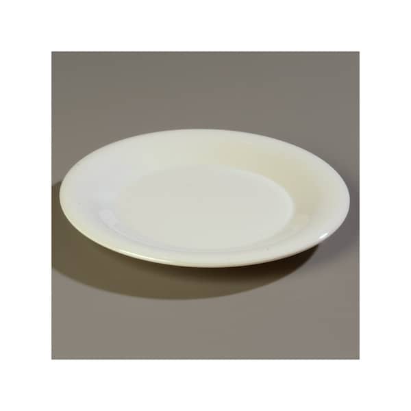 Carlisle Foodservice Wide Rim Dinner Plate, 10.5", Bone, PK12 - 3301042