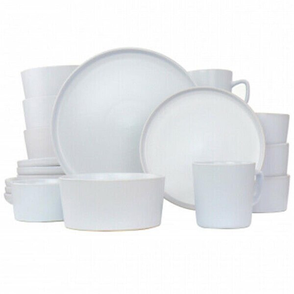Elama Luxmatte Dinnerware Set, White - 20 Piece - EL-LUXMATTE-WHT