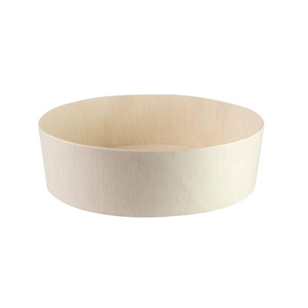 Packnwood 24 Oz. Round Wooden Bowl For 7 Macarons - 5.9 x 1.7 In, 100PK - 210SAMBOL155