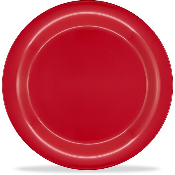 Carlisle Foodservice Narrow Rim Dinner Plate, 10.5", Red, PK12 - 3300205