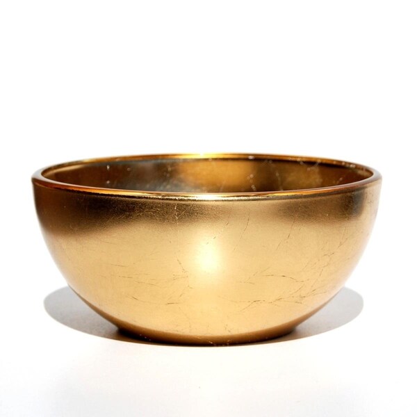 Pisos 6 in. Gilt Gilded Glass Side Bowl Set, Gold - PI3192152