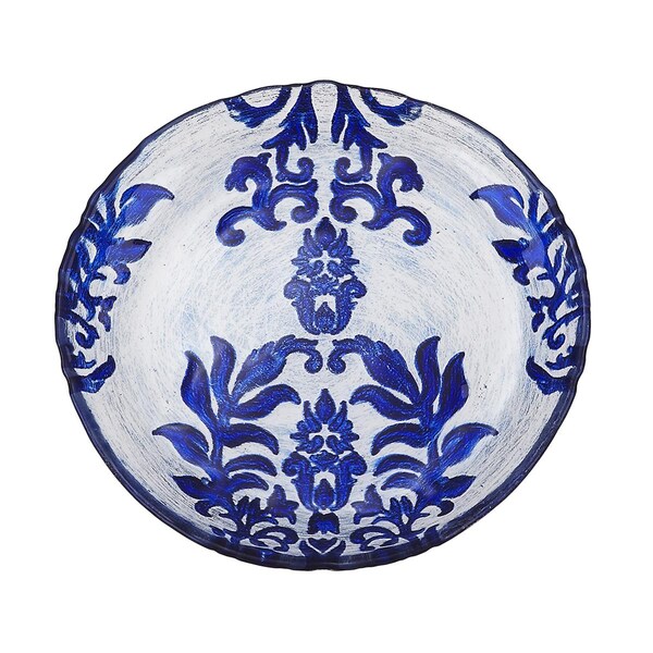American Granby Damask 6 in. Blue Velvet Plate, 4PK - 5941-7
