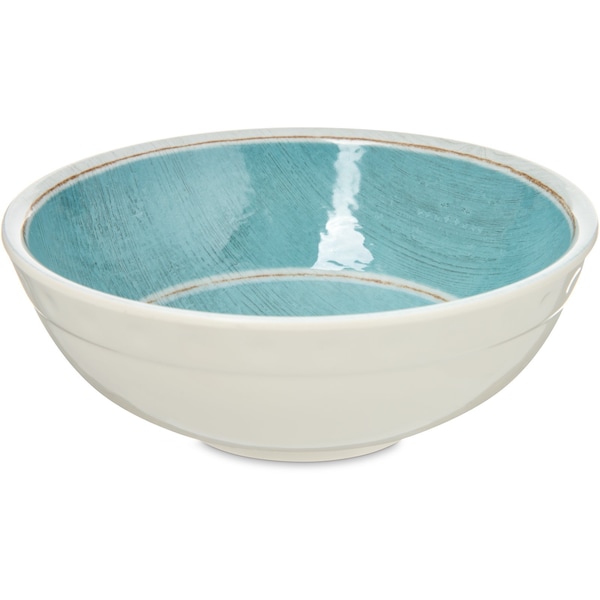 Carlisle Foodservice Melamine Small Bowl, 17 oz., Aqua, PK12 - 6400515
