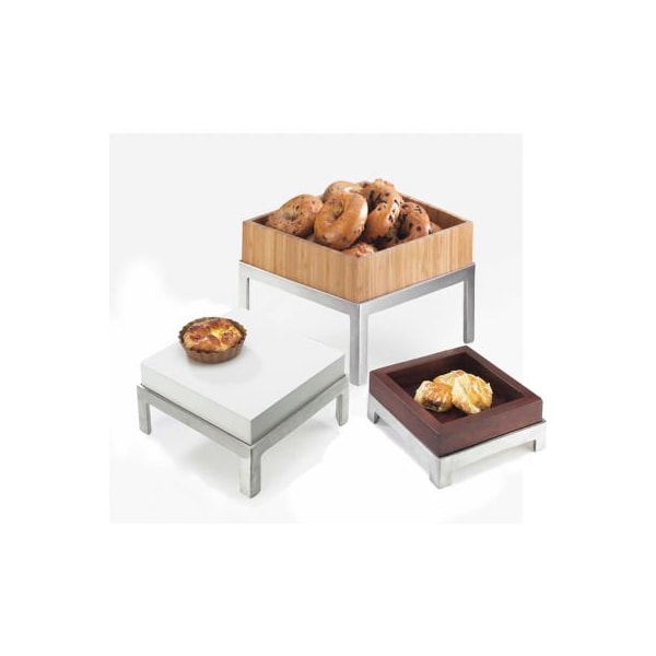 Cal Mil Plastics Cal-Mil Tray for Square Change-Up Riser 12"W x 12"D x 3-1/8"H Bamboo - 1477-12-60