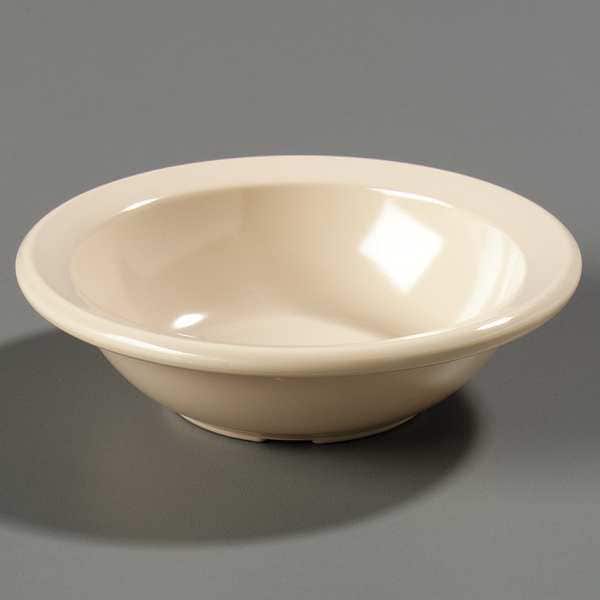 Carlisle Foodservice Rimmed Fruit Bowl, 4.4 oz., Melamine Tan PK48 - KL805GR25
