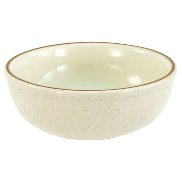 Crestware Nappie Bowl, 15 oz., Ceramic Brown Speckled w/Double Band PK36 - SC34