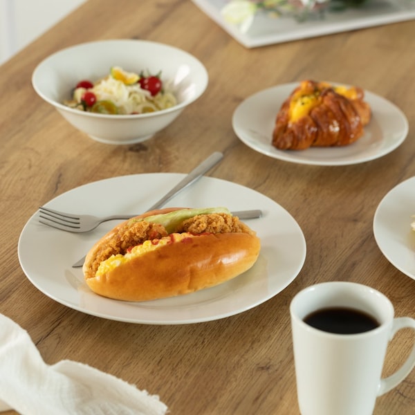 Dinewares 32 PC Rimmed Dinnerware Set for 8 Person, Mugs, Salad and Dinner Plates and Bowls Sets,  - QI004500.2