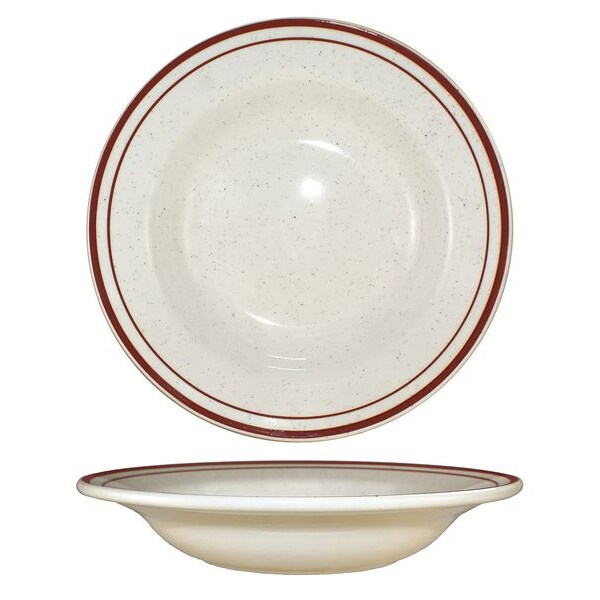 Iti Soup Bowl, 12 oz., Ceramic Brown Speckle PK24 - GR-3