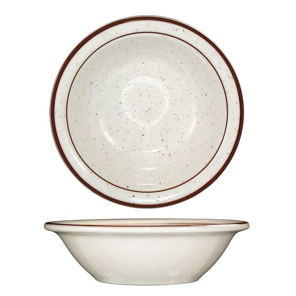 Iti Fruit Bowl, 4 oz., Ceramic Brown Speckle PK36 - GR-11