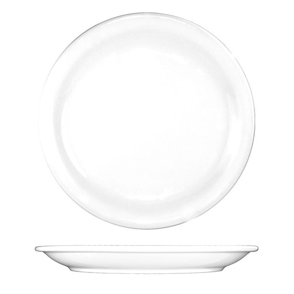 Iti Plate, 9", Ceramic European White PK24 - BR-8
