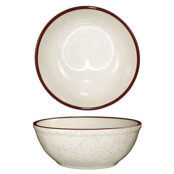Iti Nappie Bowl, 16 oz., Ceramic Brown Speckle PK36 - GR-18