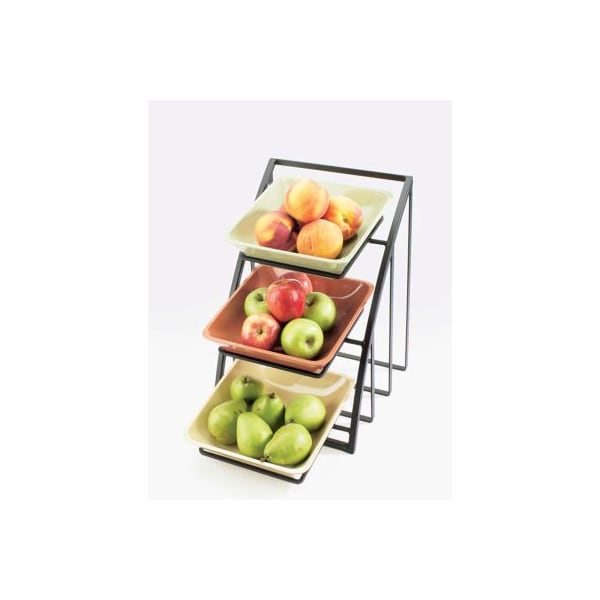 Cal Mil Plastics Cal-Mil Mission Square Bowl Display 12"W x 19"D x 13-1/2"H Black - 1750-13