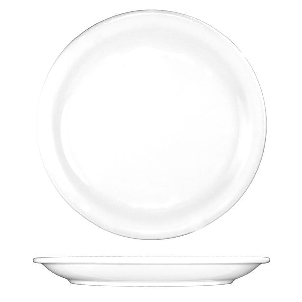 Iti Plate, 10-3/8", Ceramic European White PK24 - BR-16
