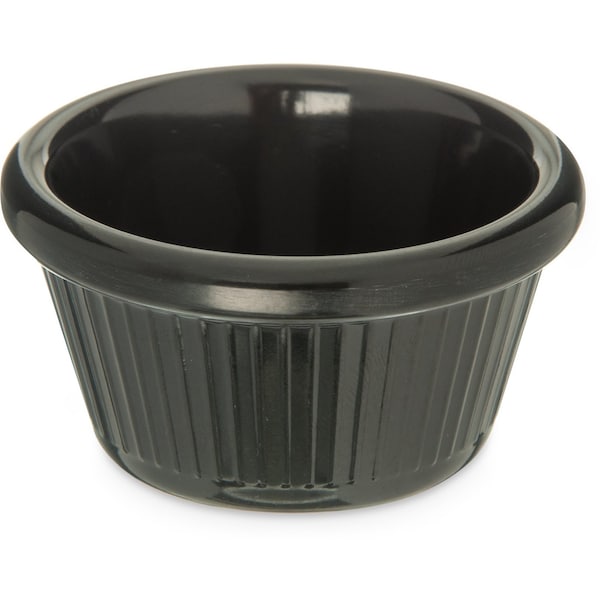 Carlisle Foodservice Melamine Fluted Ramekin, 2 oz, Black - S29203