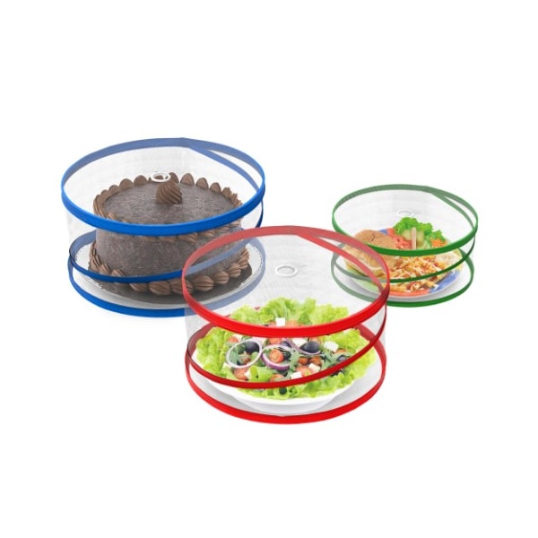 Hastings Home Hastings Home Picnic Pop-Up Outdoor Food Covers- Set of 3 - 606459IXE