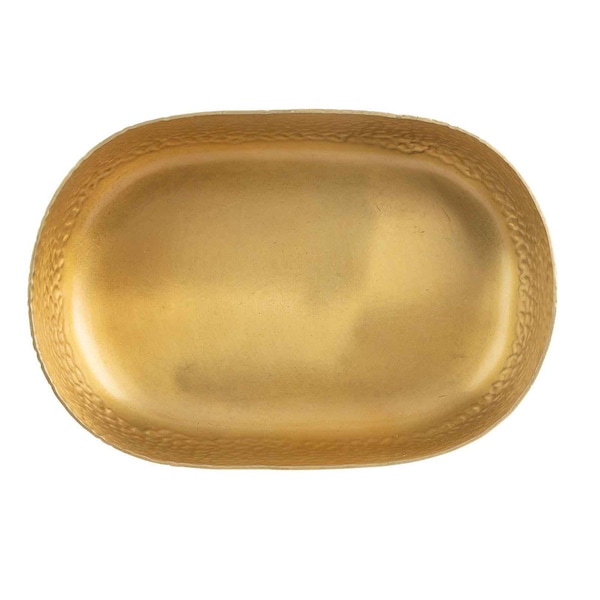 Tablecraft Oval Alum Bowl, 9.25x6.375x2.625", Gold - 10704