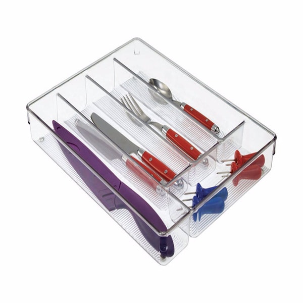 Interdesign iDesign Linus 2 in. H X 14 in. W X 11 in. D Plastic Cutlery Tray - 53930