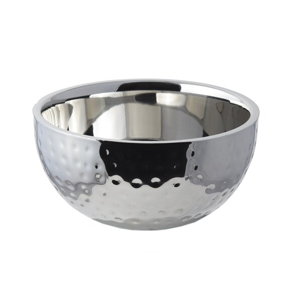 Bon Chef Double Wall Bowl W/Hammer Finish 8-1/2" X 4-1/2"   2 Qt 8 Oz - 61259