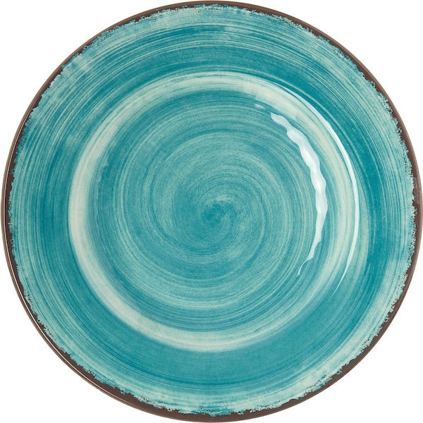 Carlisle Foodservice Melamine Salad Plate, 9", Aqua, PK12 - 5400215