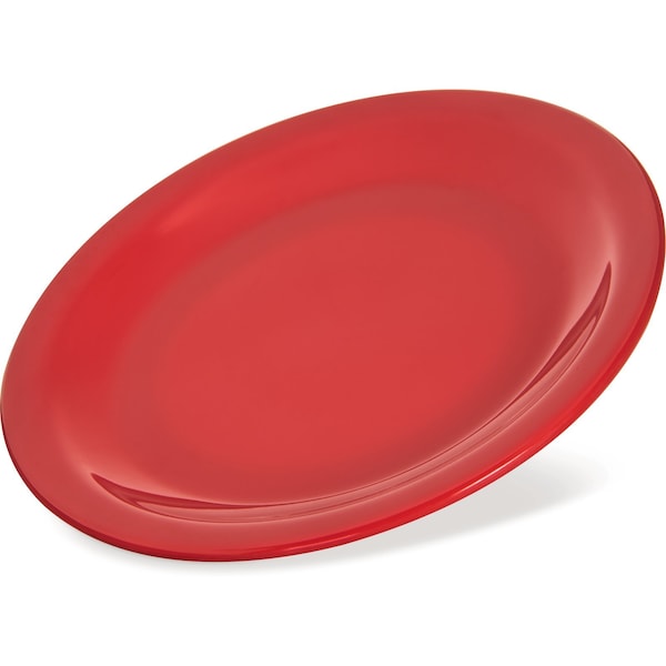 Carlisle Foodservice Melamine Pie Plate, 6.5", Red, PK48 - KL20405
