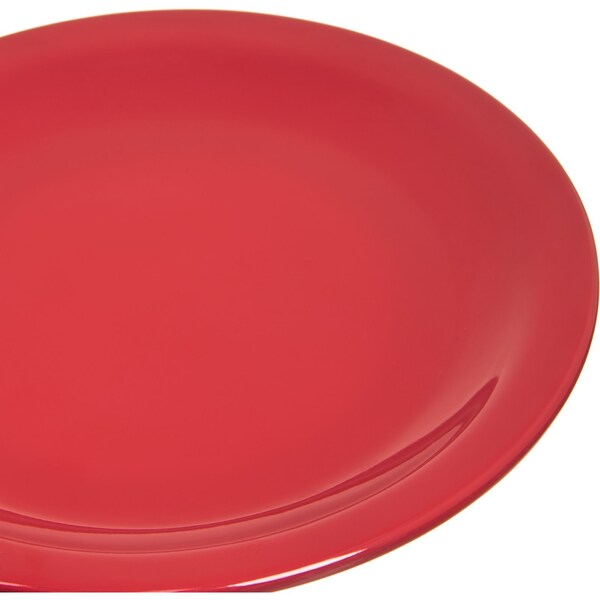 Carlisle Foodservice Melamine Pie Plate, 6.5", Red, PK48 - KL20405