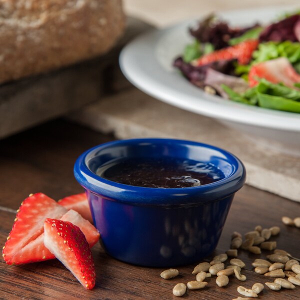 Carlisle Foodservice Melamine Smooth Ramekin, 2 oz, Cobalt Bl - S85260