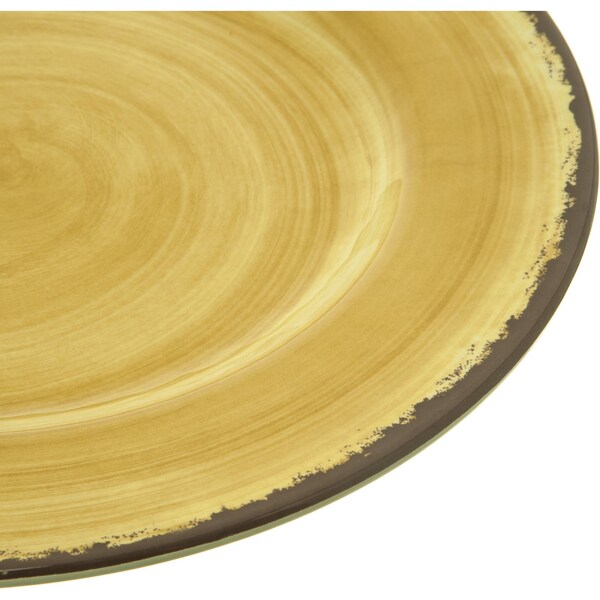 Carlisle Foodservice Melamine Dinner Plate, 11", Amber, PK12 - 5400113