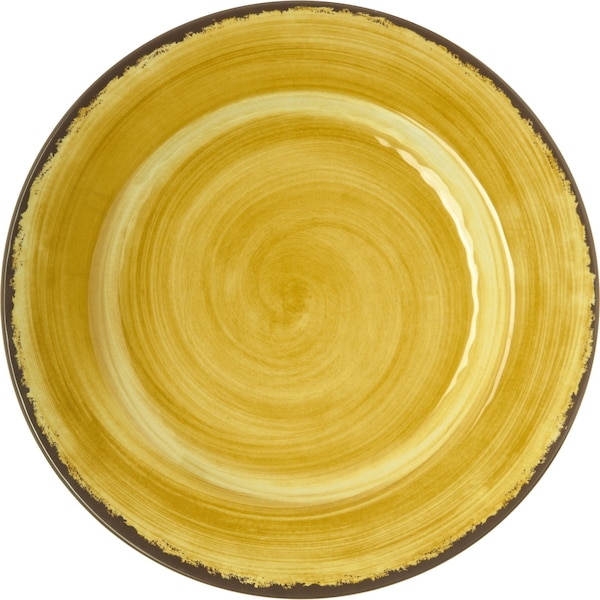Carlisle Foodservice Melamine Dinner Plate, 11", Amber, PK12 - 5400113