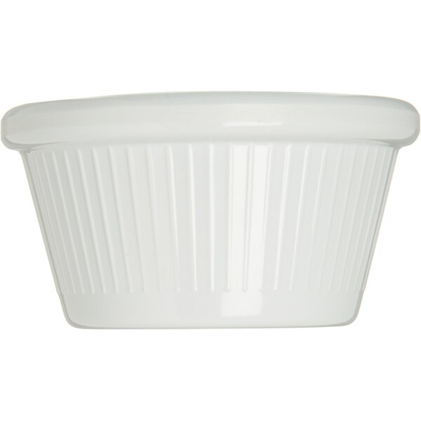 Carlisle Foodservice Melamine Fluted Ramekin, 2 oz, White - S29202