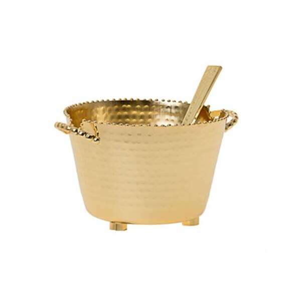 Classic Touch Decor Classic Touch  Beaded Dip Bowl, Gold - Small - MDLC72G