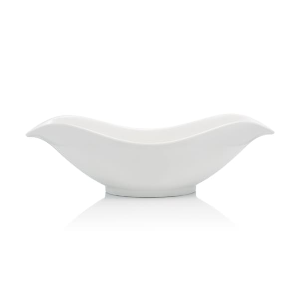 Bon Chef Melamine Petals Bowl  21" X 8 1/8" X 6 1/4"   4 Qt - 53605WHITE