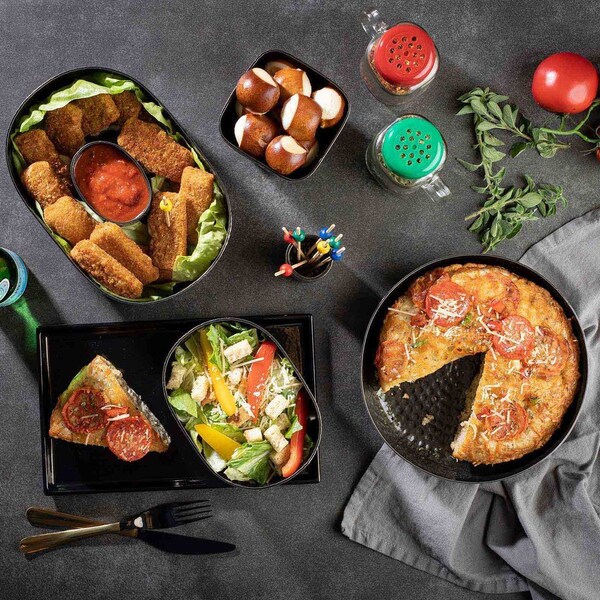 Tablecraft Oval Aluminum Bowl, 9.25x6.375x2.625", Blk - 10702