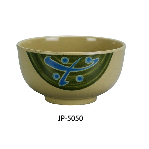 Yanco 5 in. 14 oz Japanese Soup Bowl - Melamine, Multi Color, 48PK - JP-5050