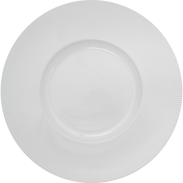 Iti Wide Rim Plate, 12" Dia, Bright White, PK6 - SB-210