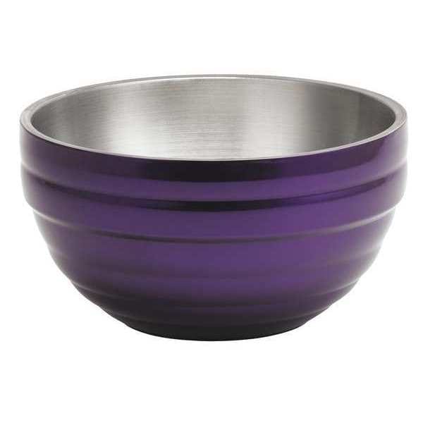 Vollrath Bowl, 10-3/32 qt., Stainless Steel Purple - 4656965