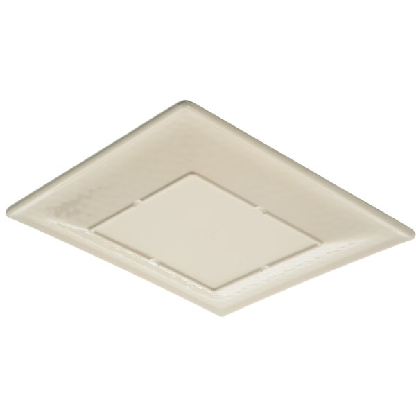 Carlisle Foodservice Melamine Square Plate, 10.5", Buff, PK12 - 6402206