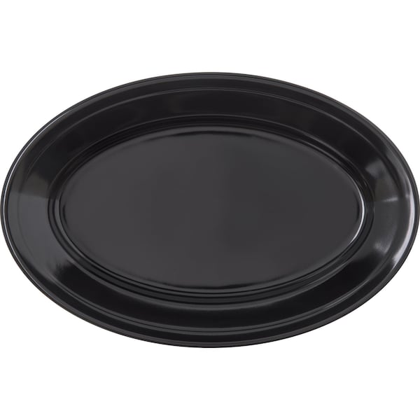 Carlisle Foodservice Mlmn Ovl Platter Tray, 9.25x6.25, Blk, PK24 - 4356303