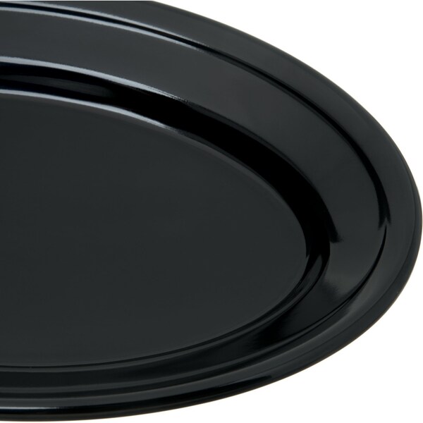 Carlisle Foodservice Mlmn Ovl Platter Tray, 9.25x6.25, Blk, PK24 - 4356303