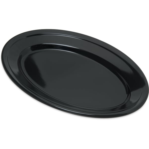 Carlisle Foodservice Mlmn Ovl Platter Tray, 9.25x6.25, Blk, PK24 - 4356303