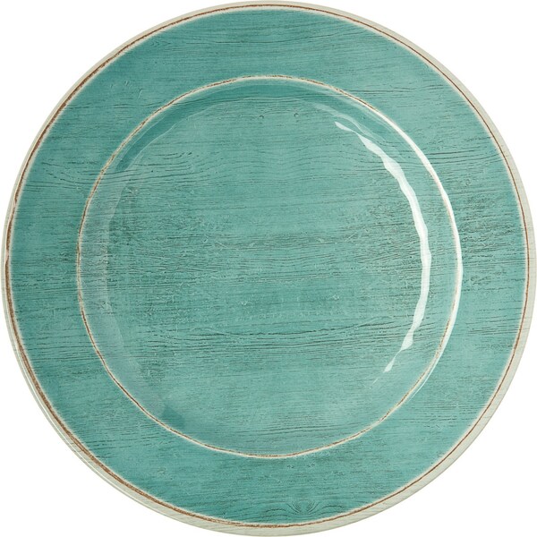 Carlisle Foodservice Melamine Dinner Plate, 11", Aqua, PK12 - 6400115