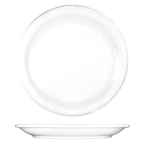 Iti Plate, 7-1/2", Ceramic European White PK36 - BR-7