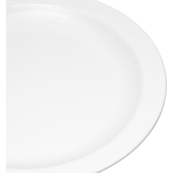 Carlisle Foodservice Polycarbon Nrrw Rim Plate, 6.5", Wht, PK48 - PCD20602