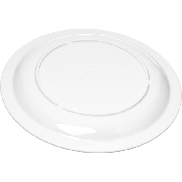 Carlisle Foodservice Polycarbon Nrrw Rim Plate, 6.5", Wht, PK48 - PCD20602