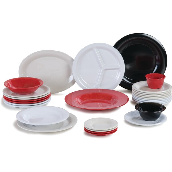 Carlisle Foodservice Narrow Rim Dinner Plate, 9", Wht, PK24 - 3300402