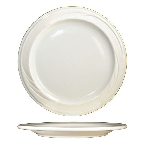 Iti Plate, 11-3/4", Ceramic American White PK12 - Y-21
