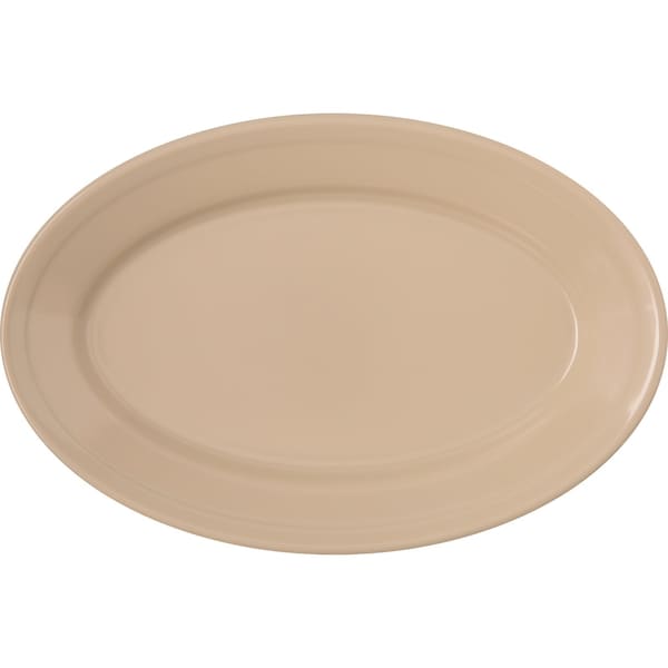 Carlisle Foodservice Mlmn Ovl Platter Tray, 9.25x6.25, Tan, PK24 - 4356325