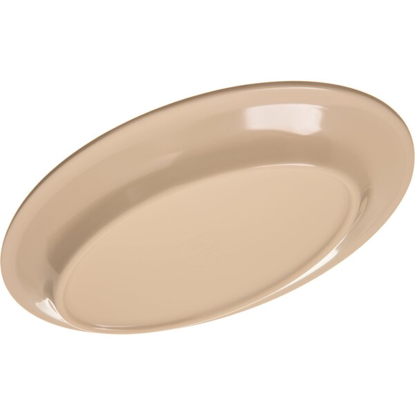 Carlisle Foodservice Mlmn Ovl Platter Tray, 9.25x6.25, Tan, PK24 - 4356325