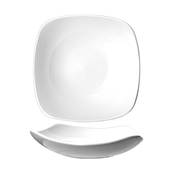 International Tableware 16 Oz Quad Square Fine Porcelain Soup Plate, PK24 - QP-18
