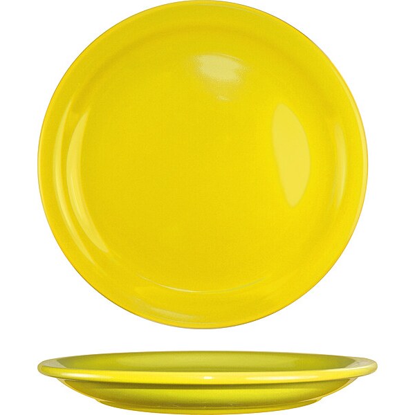 Iti Narrow Rim Plate, 9" Dia, Yellow, PK24 - CAN-8-Y